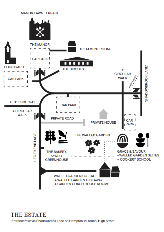 Map of the Hampton Manor grounds.